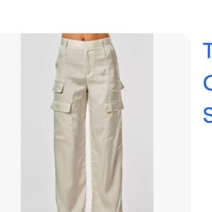 Women's Cream Cargo Pants